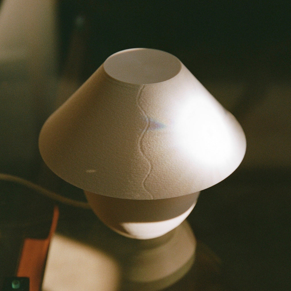 Scoop Lamp | 3D Printed Ceramic-Inspired Designer Table Lamp – Analuisa Corrigan x Wooj Design
