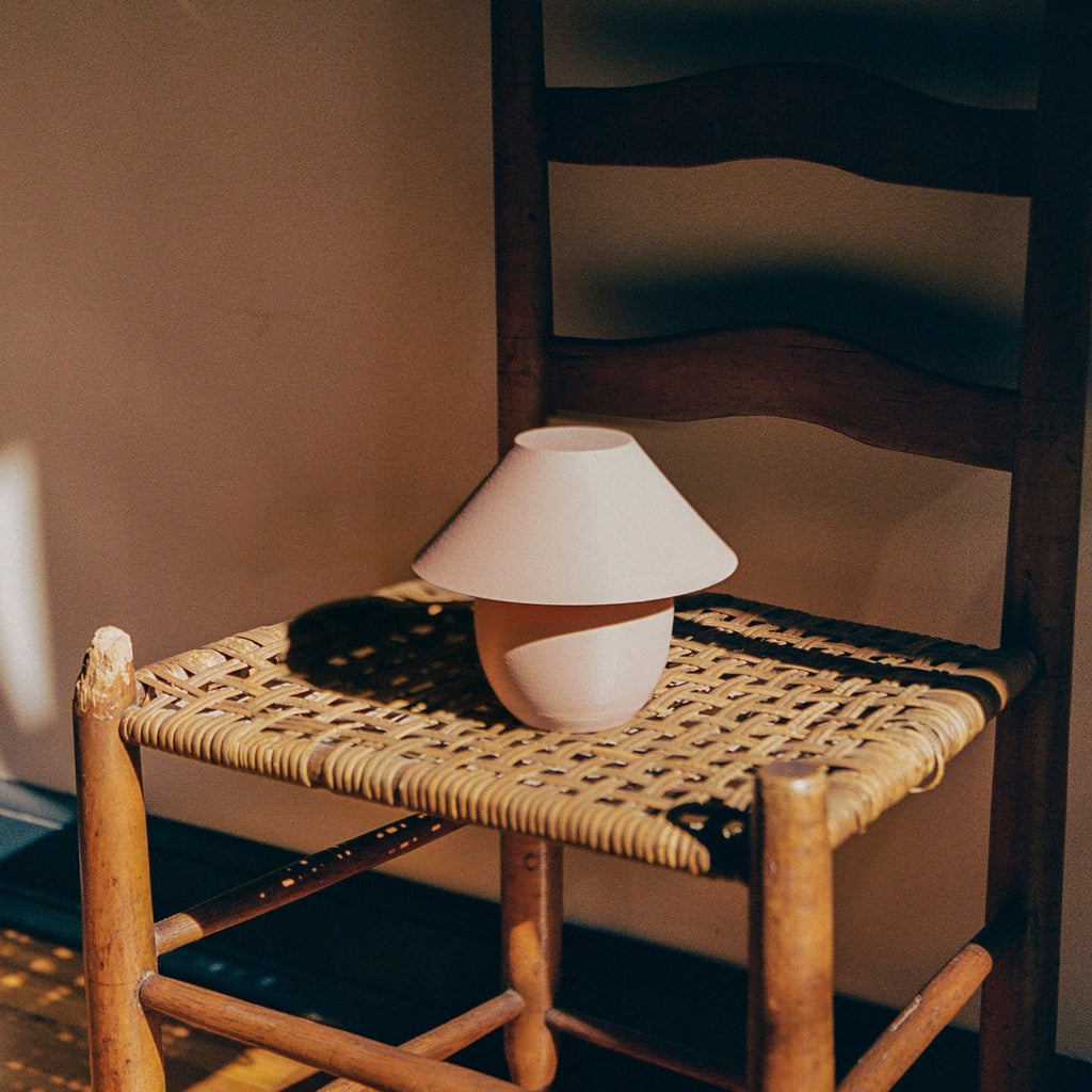 Scoop Lamp | 3D Printed Ceramic-Inspired Designer Table Lamp – Analuisa Corrigan x Wooj Design