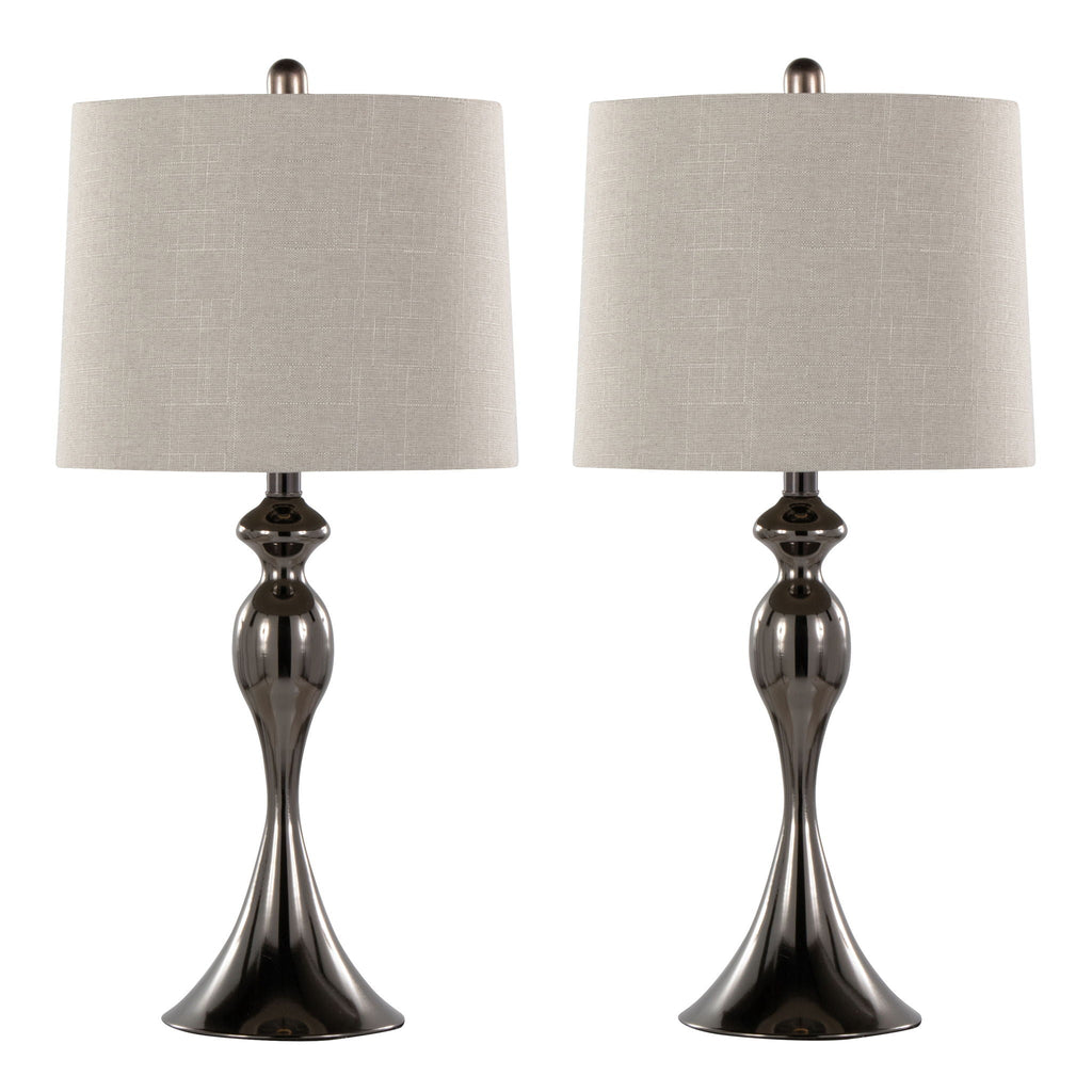 Ashland Hourglass Table Lamp Set | Large Contemporary Table Lamp Set of 2