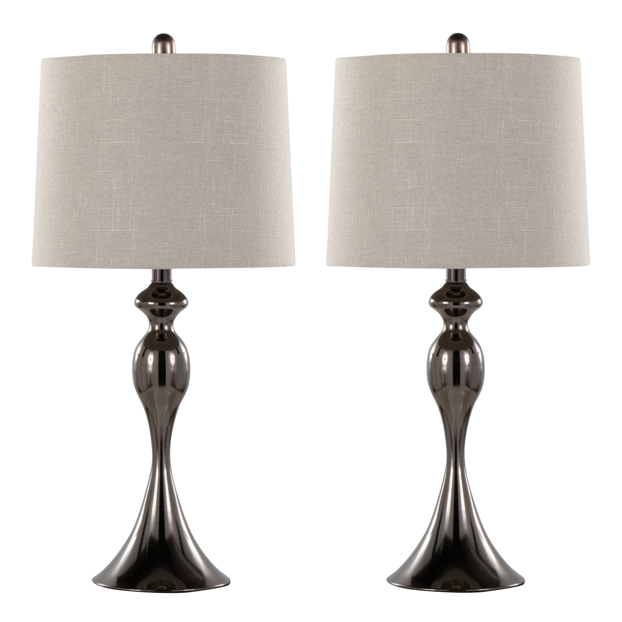 Ashland Hourglass Table Lamp Set | Large Contemporary Table Lamp Set of 2