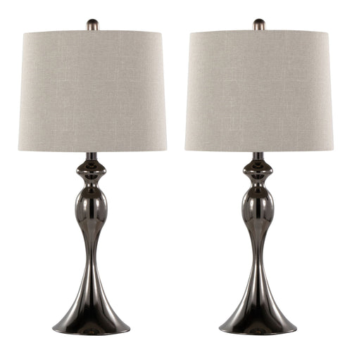 Ashland Hourglass Table Lamp Set | Large Contemporary Table Lamp Set of 2