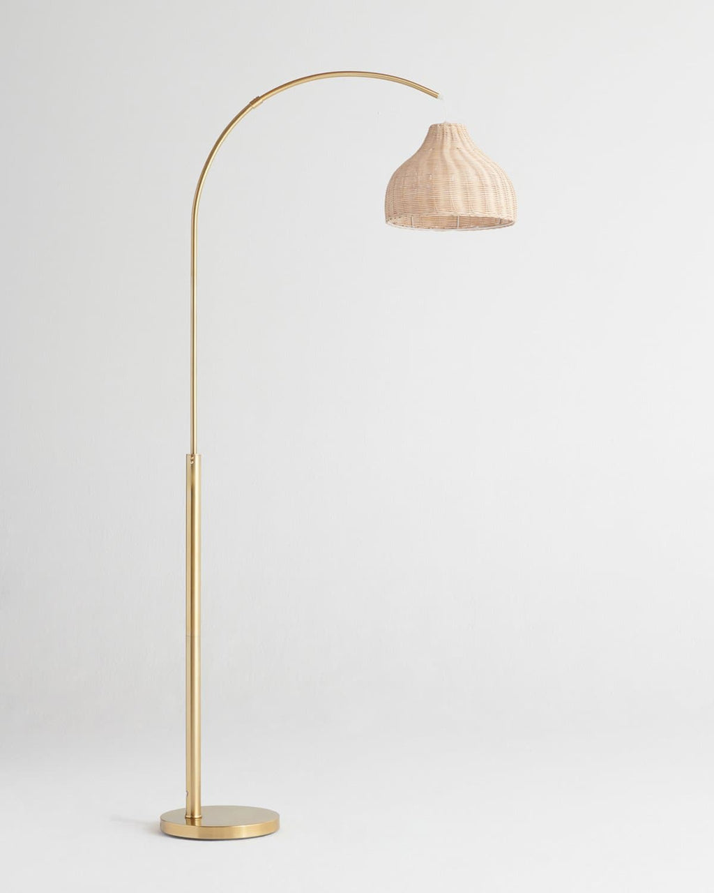 Lark Arc Floor Lamp | Wicker Shade Arc Floor Lamp – Brightech
