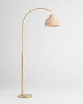 Lark Arc Floor Lamp | Wicker Shade Arc Floor Lamp – Brightech