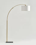 Logan Arc Floor Lamp | Marble Base Arc Lamp with Globe Shade