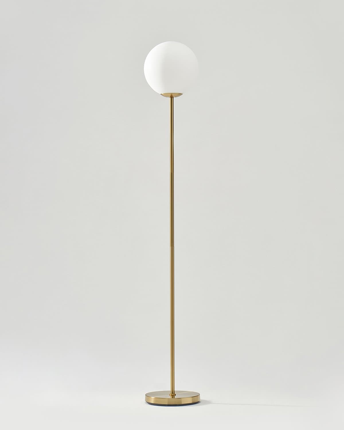 Luna LED Floor Lamp | Brass Globe Floor Lamp – Brightech