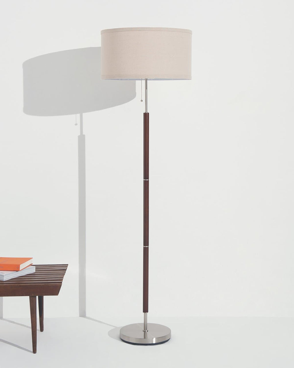Carter Floor Lamp | Wood & Linen Shade Floor Lamp – Brightech
