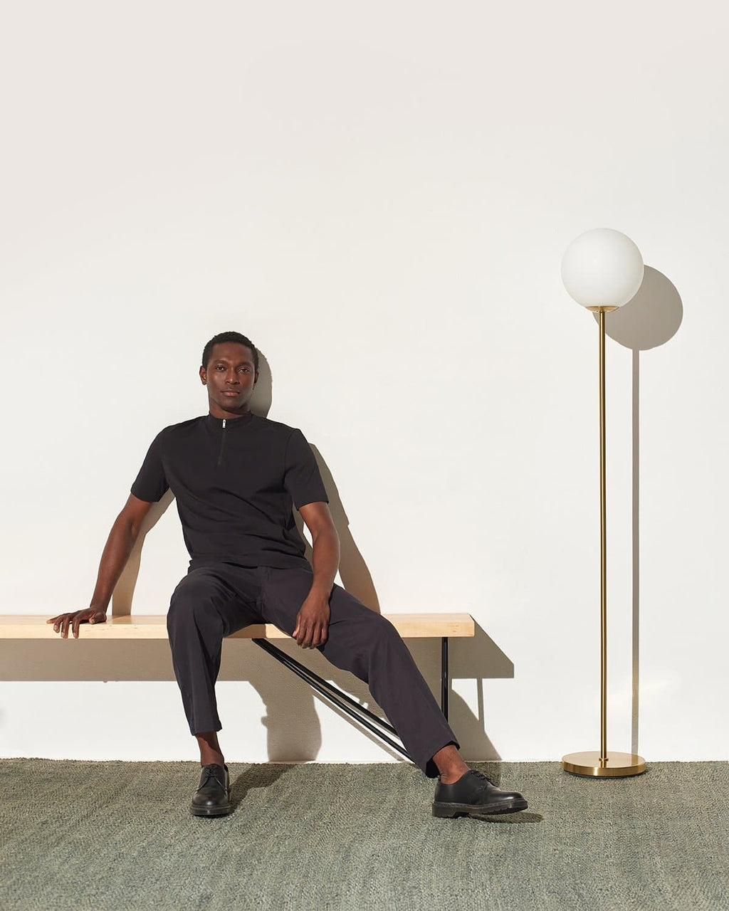 Luna LED Floor Lamp | Brass Globe Floor Lamp – Brightech
