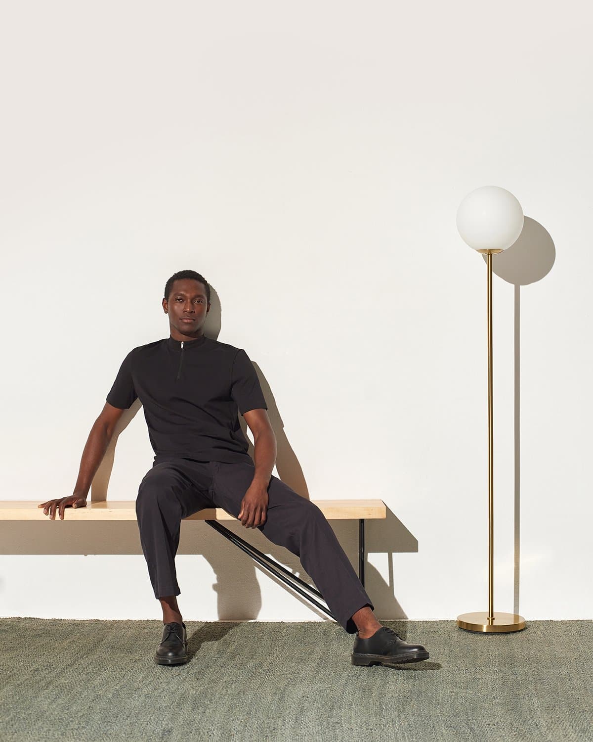 Luna LED Floor Lamp | Brass Globe Floor Lamp – Brightech