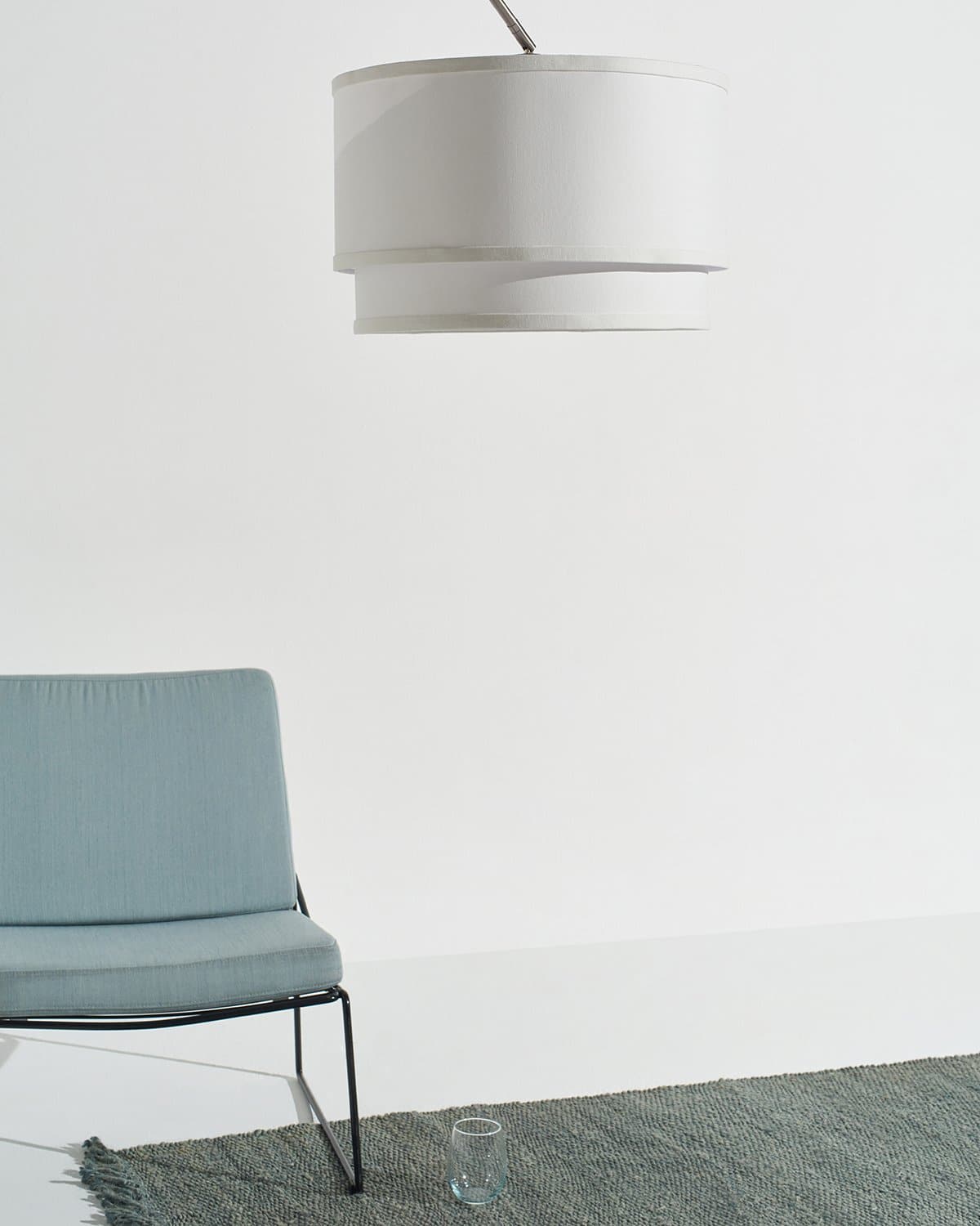 Mason Arc Floor Lamp | Double Cylinder Shade Arc Lamp with Marble Base – Brightech