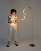 Nova Arc Floor Lamp | Modern Arc Lamp with Rings