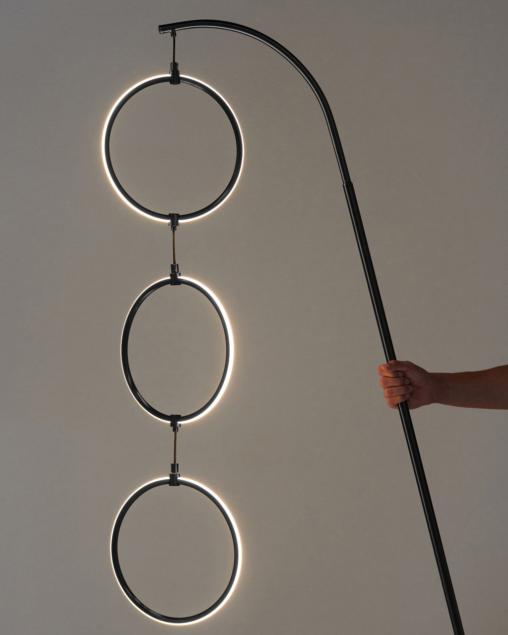 Nova Arc Floor Lamp | Modern Arc Lamp with Ring Detail