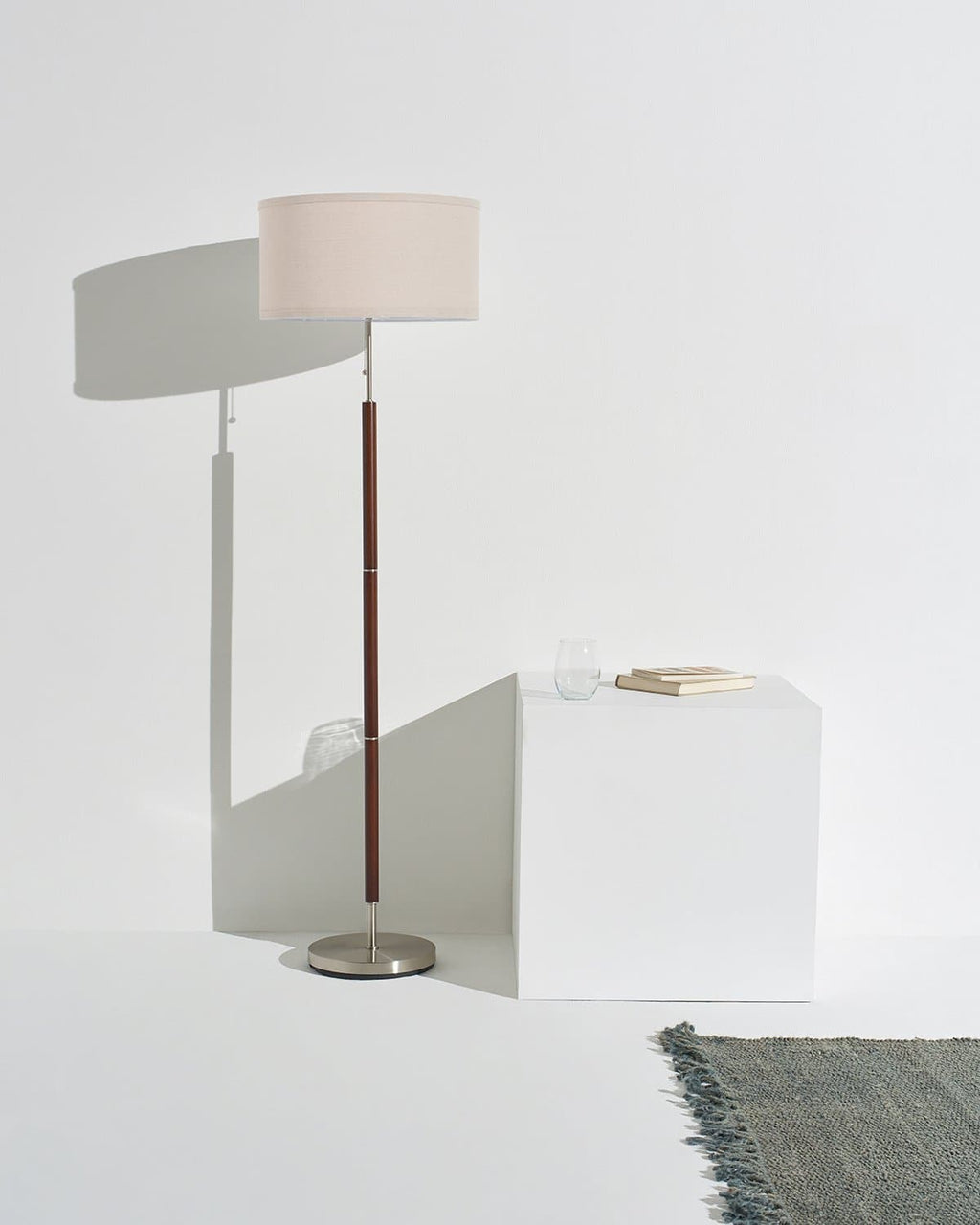 Carter Floor Lamp | Wood & Linen Shade Floor Lamp – Brightech