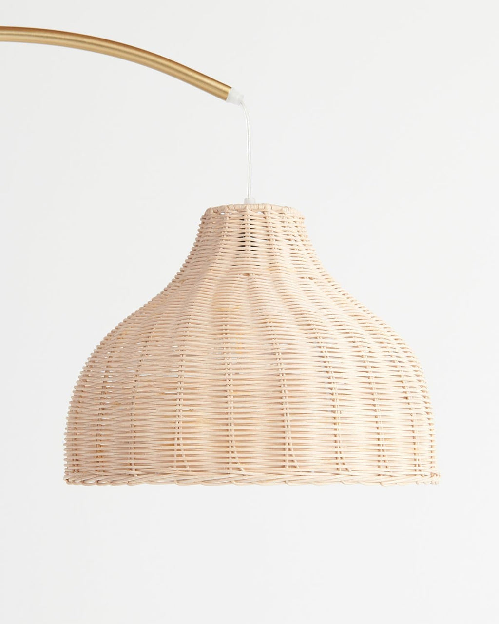 Lark Arc Floor Lamp | Wicker Shade Arc Floor Lamp – Brightech