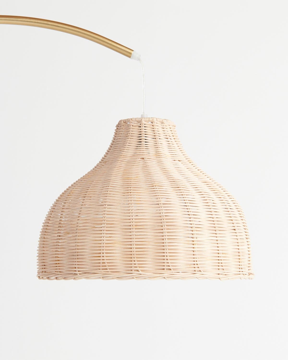 Lark Arc Floor Lamp | Wicker Shade Arc Floor Lamp – Brightech