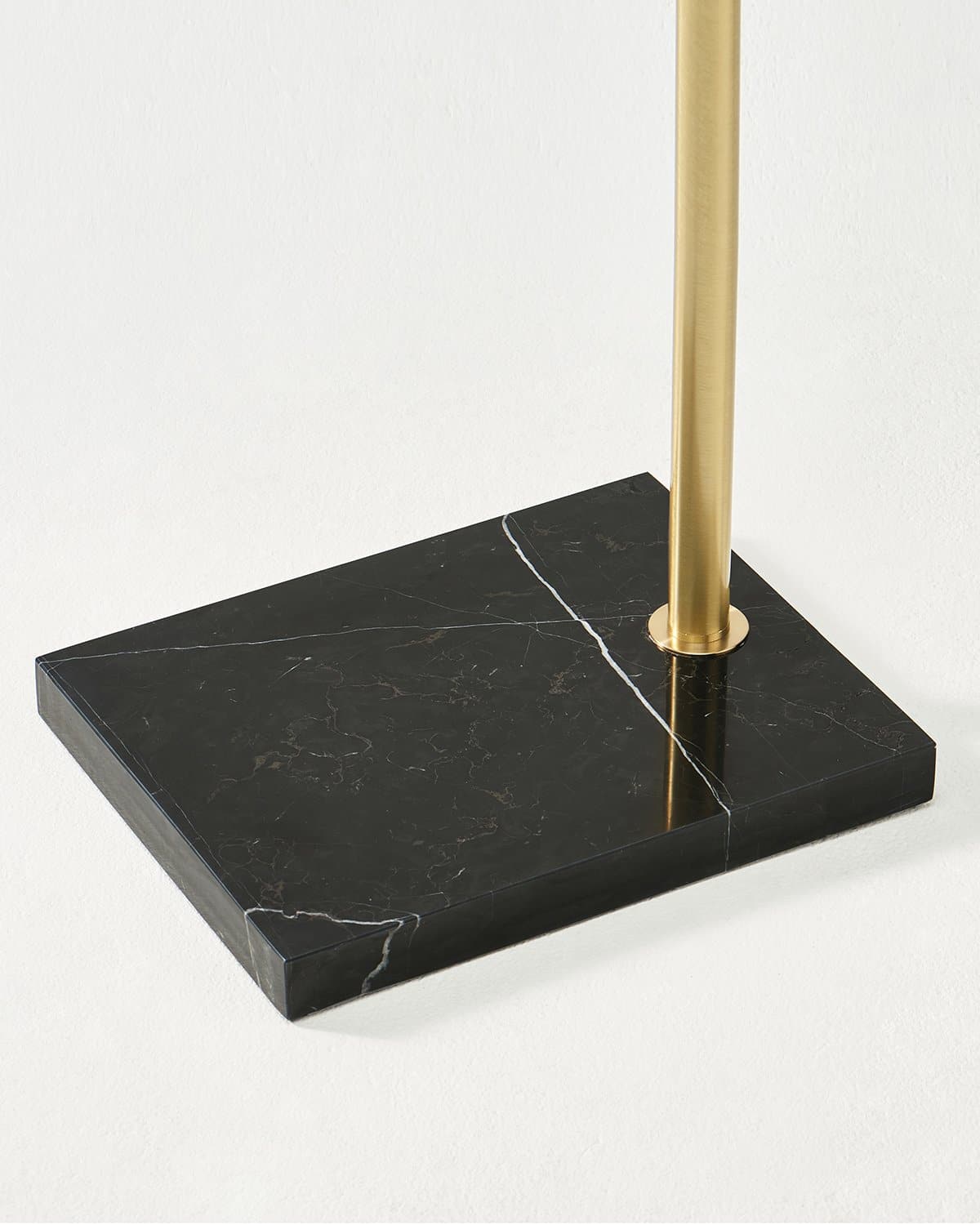 Logan Arc Floor Lamp | Marble Base Arc Lamp with Globe Shade