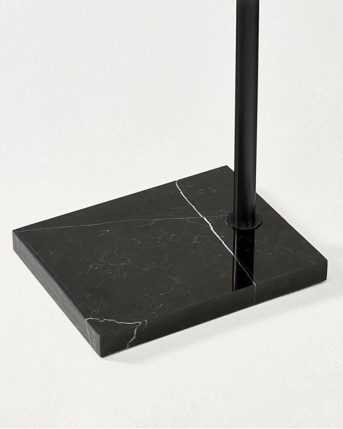 Logan Arc Floor Lamp | Marble Base Arc Lamp with Globe Shade