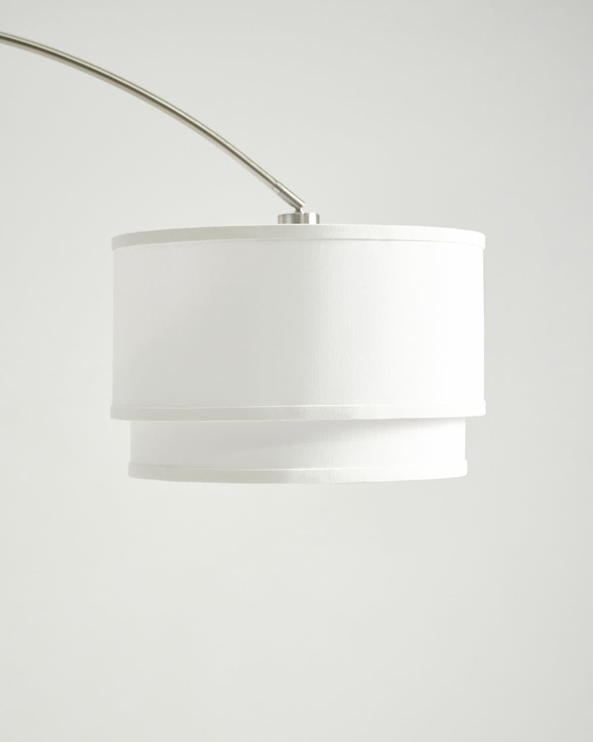 Mason Arc Floor Lamp | Double Cylinder Shade Arc Lamp with Marble Base – Brightech