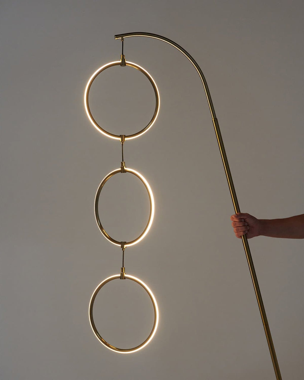 Nova Arc Floor Lamp | Modern Arc Lamp with Ring Detail