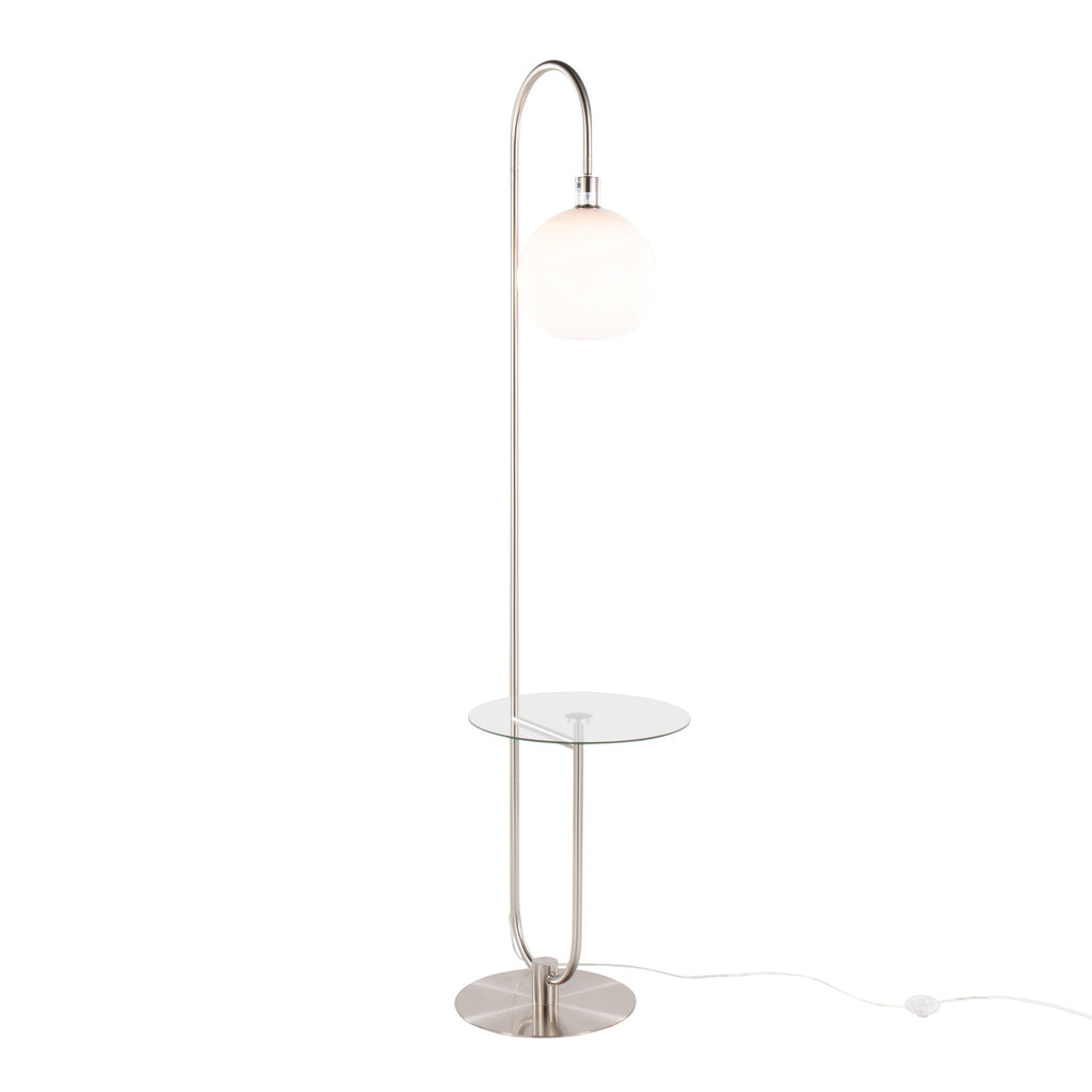 Trombone Sconce Floor Lamp | Contemporary Glam Round Sconce Floor Lamp