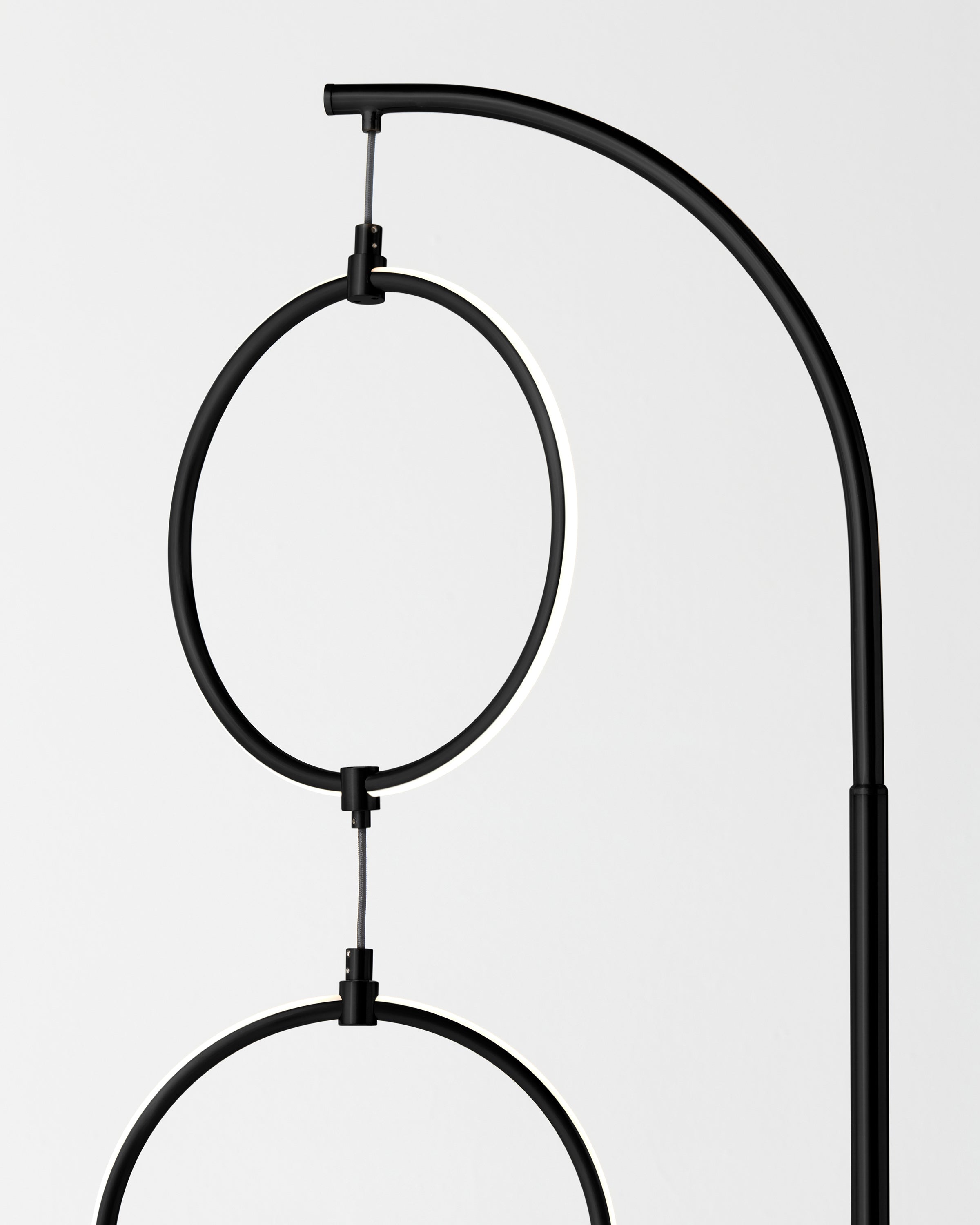 Nova Arc Floor Lamp | Modern Arc Lamp with Ring Detail