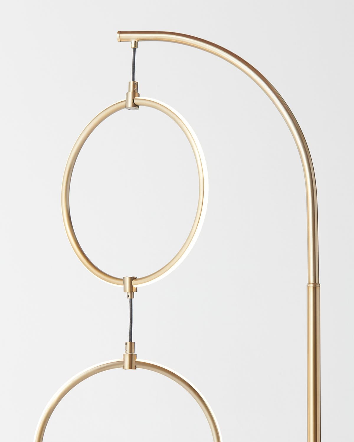 Nova Arc Floor Lamp | Modern Arc Lamp with Ring Detail