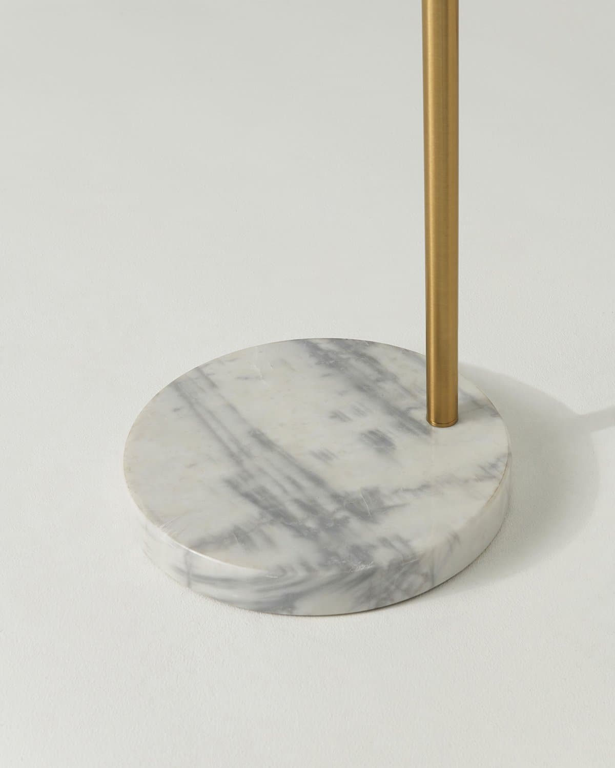 Olivia Arc Floor Lamp | Marble Base Arc Lamp with Globe Shade
