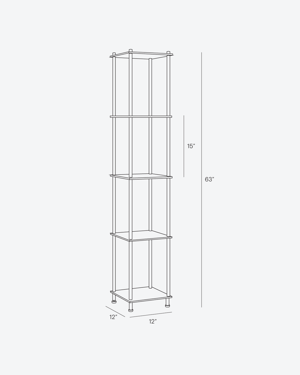 Aria Shelf Floor Lamp | Floor Lamp with Shelves – Brightech