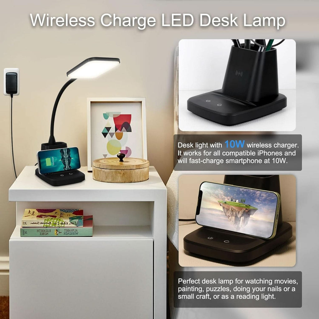 LED Desk Lamp With Wireless Charger