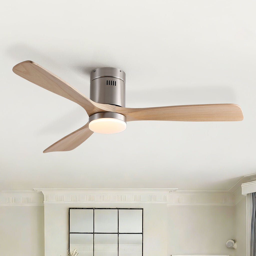 Low Profile LED Ceiling Fan | Flush Mount Ceiling Fan with Integrated Light