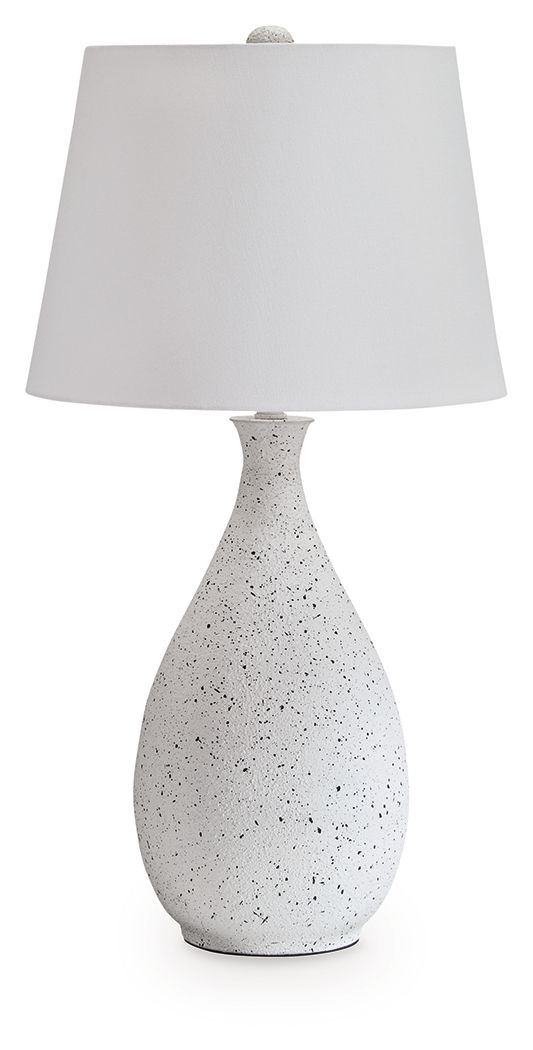 Wyattford Metal Table Lamp | Teardrop Speckle Finish Contemporary Table Lamp