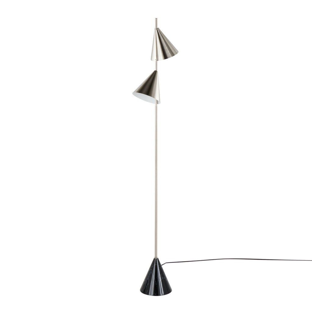 Cone Floor Lamp | Geometric Flared Base Contemporary Floor Lamp