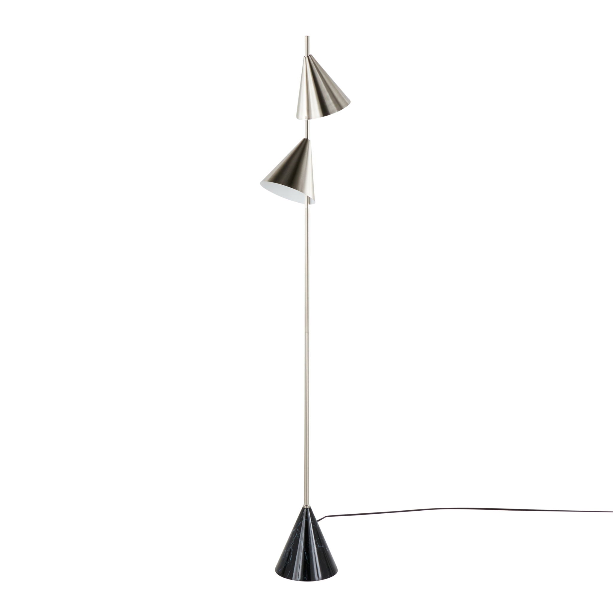 Cone Floor Lamp | Geometric Flared Base Contemporary Floor Lamp