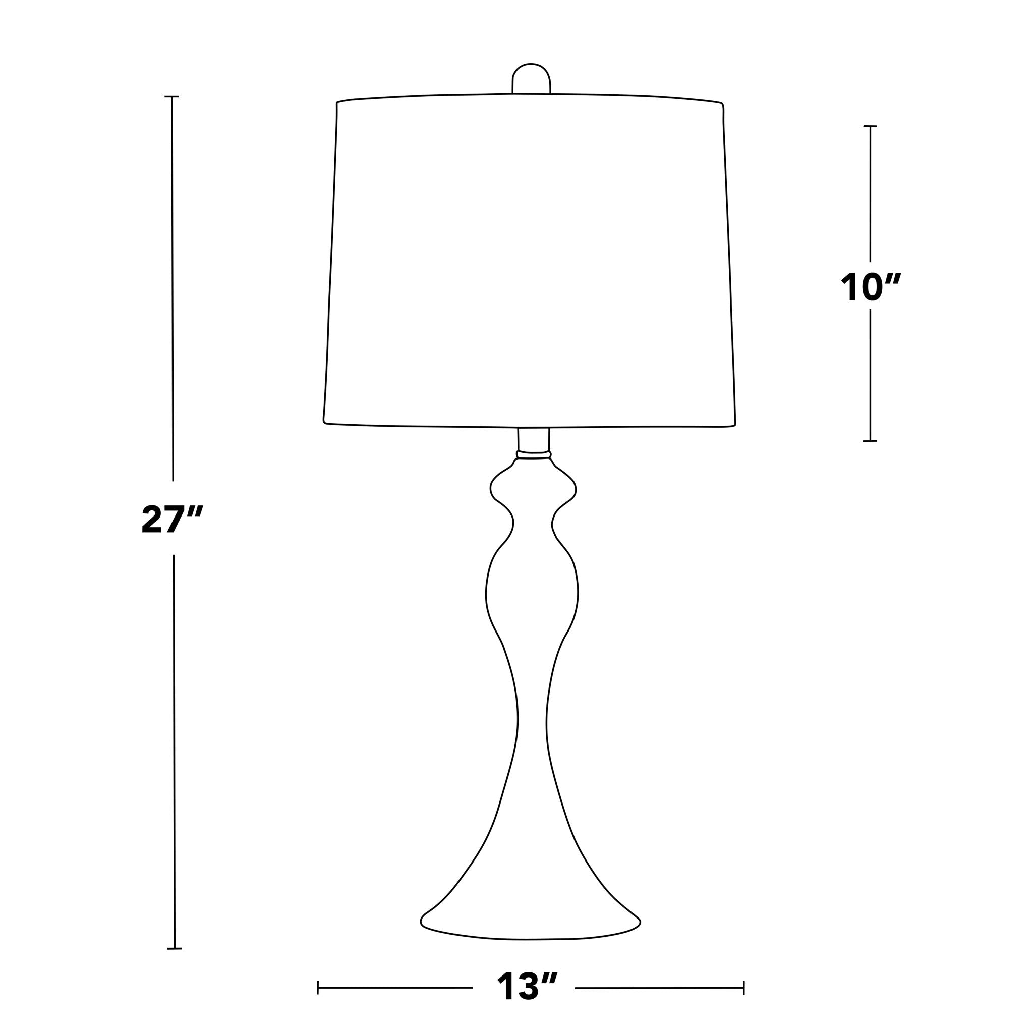 Ashland Hourglass Table Lamp Set | Large Contemporary Table Lamp Set of 2
