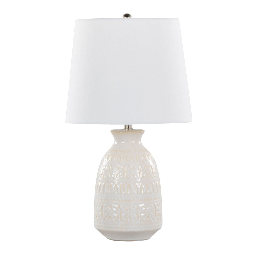 Claudia Vase Table Lamp Set | Textured Ceramic Table Lamp Set of 2