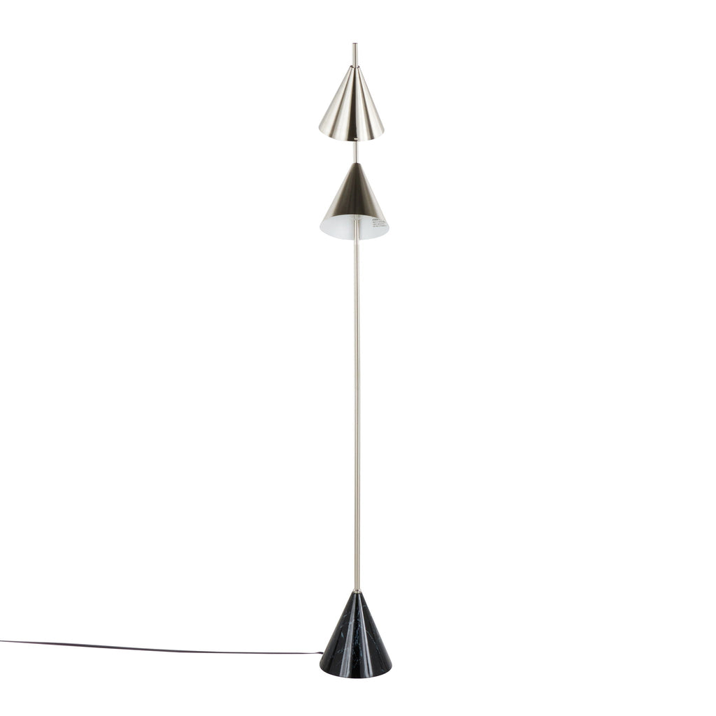 Cone Floor Lamp | Geometric Flared Base Contemporary Floor Lamp