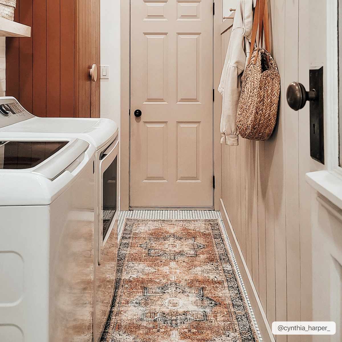 Rosman Distressed Washable Area Rug | Vintage Bohemian Rug – Boutique Rugs