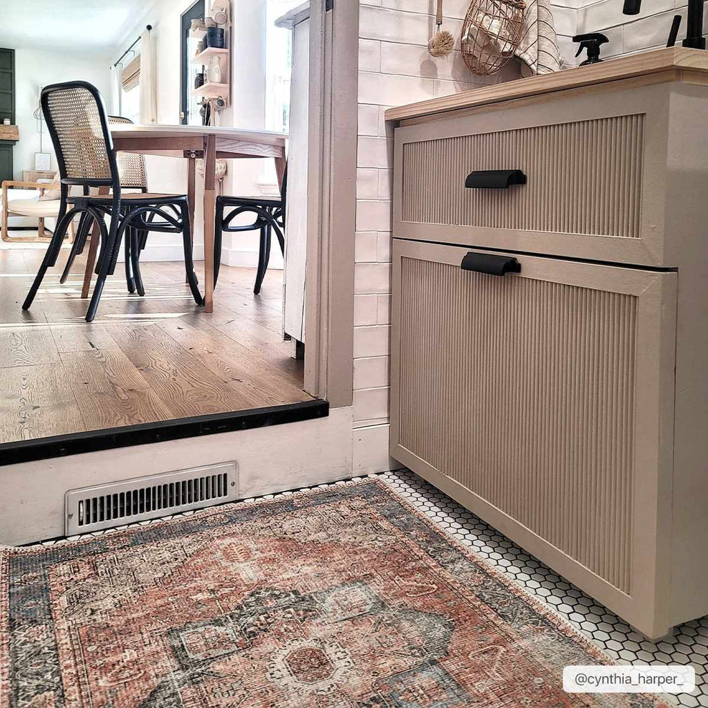 Rosman Distressed Washable Area Rug | Vintage Bohemian Rug – Boutique Rugs