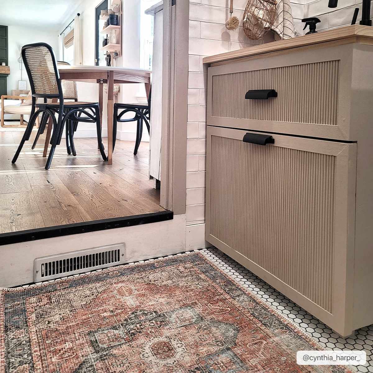 Rosman Distressed Washable Area Rug | Vintage Bohemian Rug – Boutique Rugs