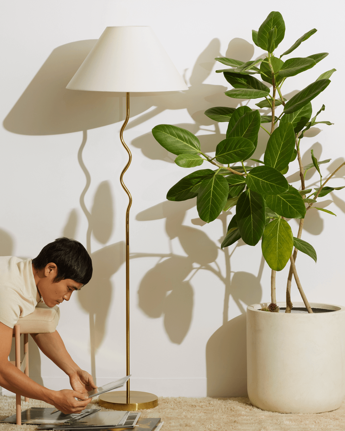 Squiggle Floor Lamp | Curvy Sculptural Floor Lamp – Brightech