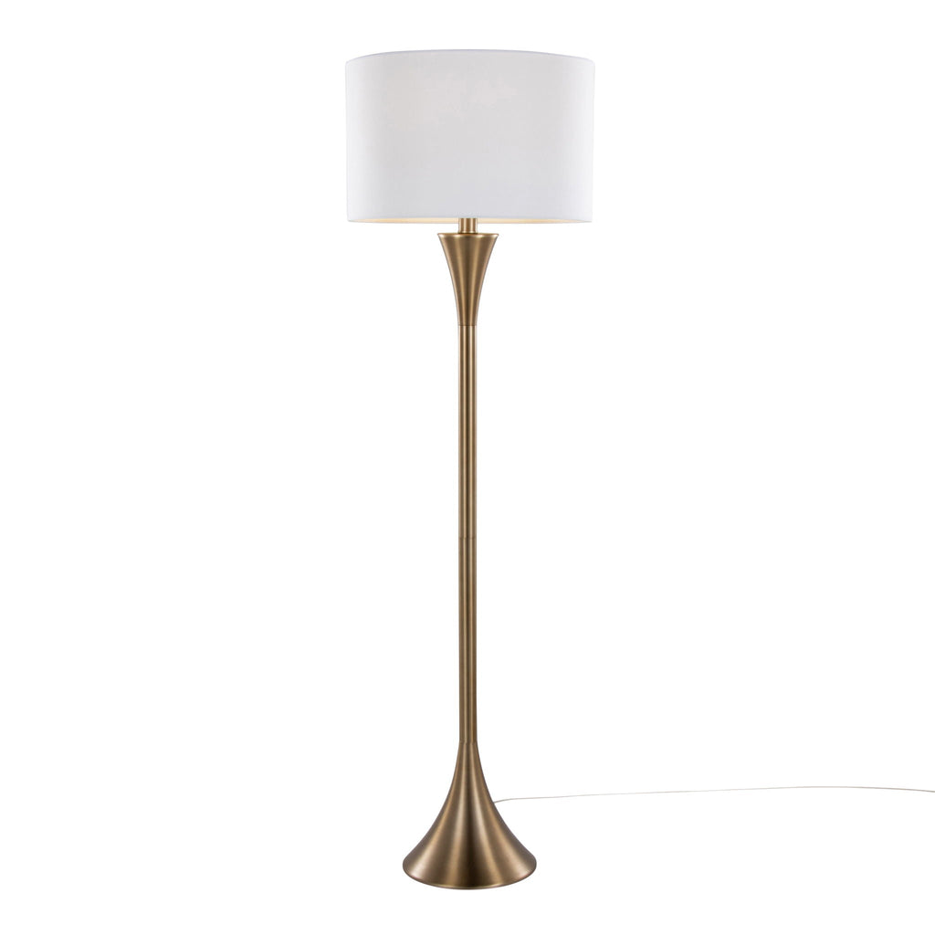 Lenuxe Hourglass Floor Lamp | Contemporary Curved Floor Lamp