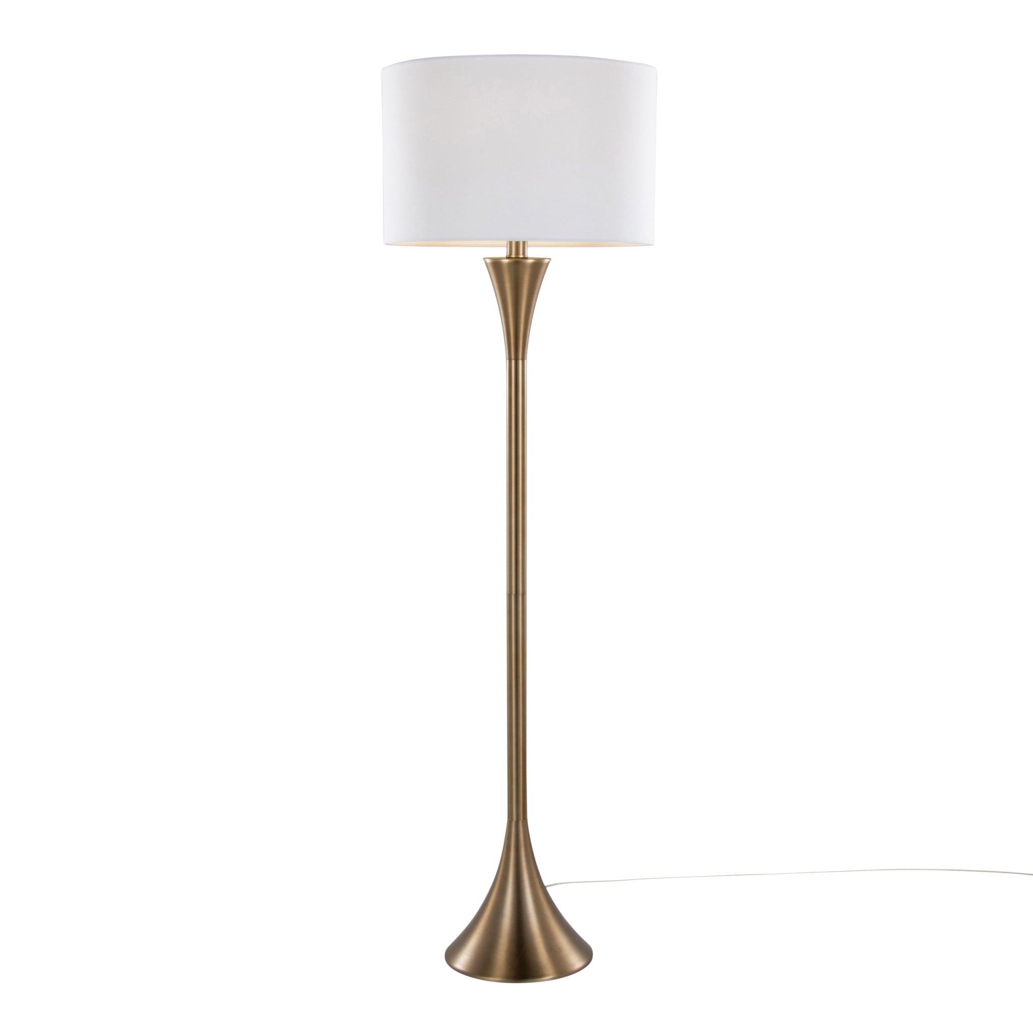 Lenuxe Hourglass Floor Lamp | Contemporary Curved Floor Lamp
