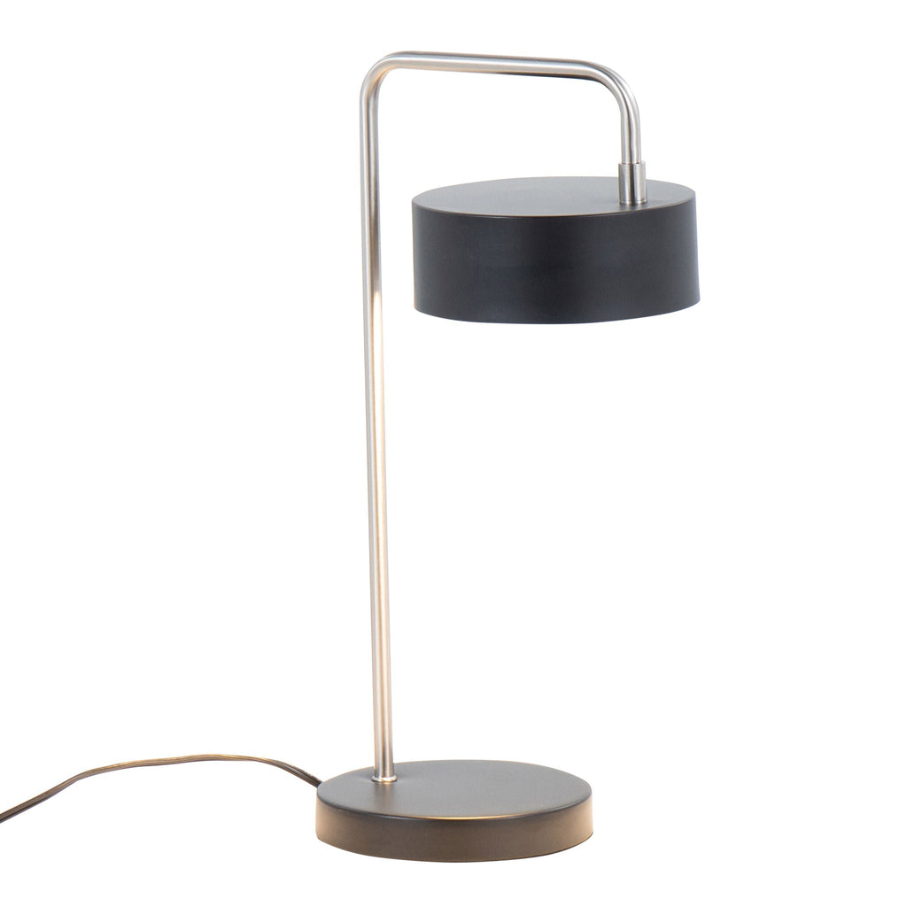 Puck Table Lamp | Slim Bent Metal Frame Contemporary Table Lamp