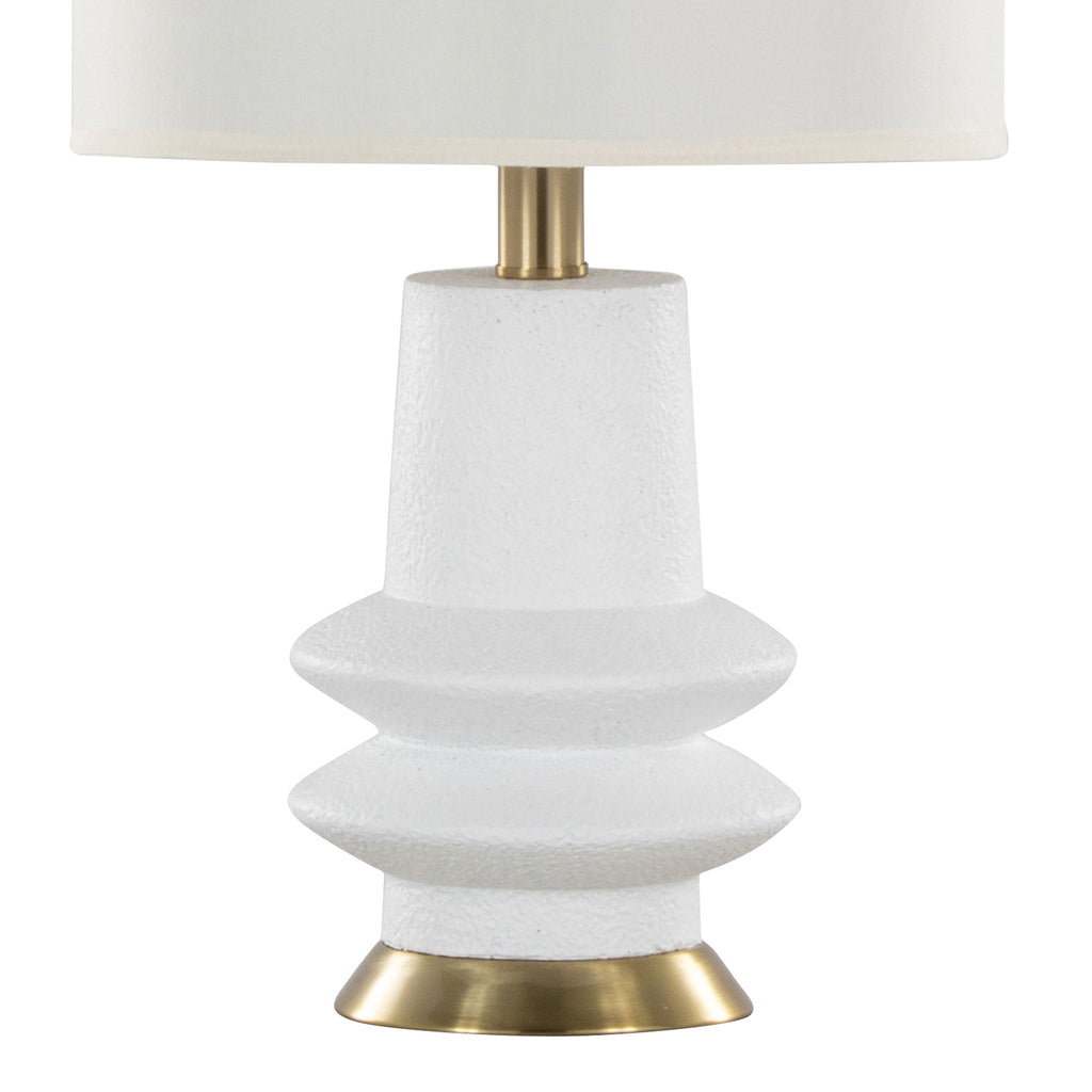 Lloyd Matte Table Lamp Set | Polyresin & Brass Accent Table Lamp Set of 2