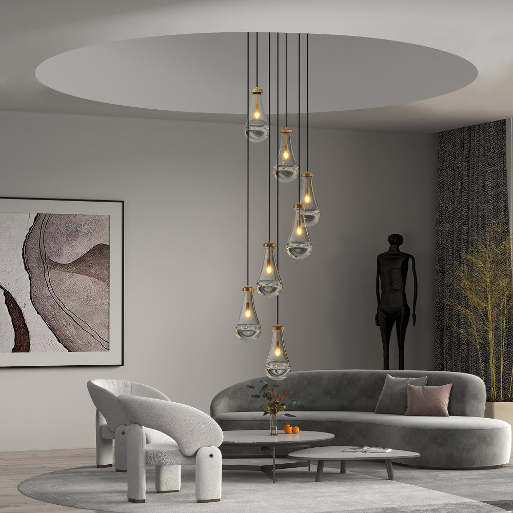 Raindrop Cluster Pendant Chandelier