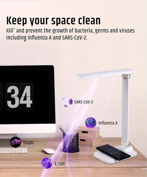 Bright Clean Antimicrobial LED Desk Lamp