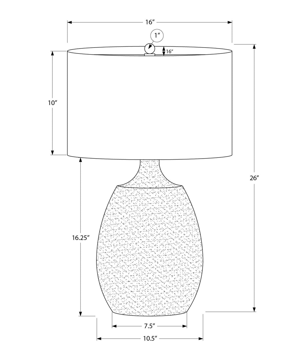 Lighting, Table Lamp, Resin, Contemporary - Cream