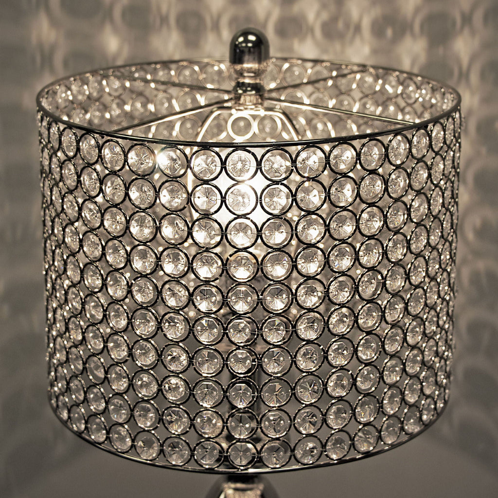 Ashland Crystal Bead Table Lamp Set | Crystal Bead Hourglass Table Lamp Set of 2