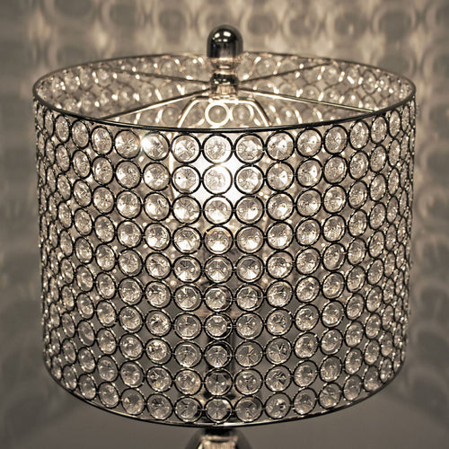 Ashland Crystal Bead Table Lamp Set | Crystal Bead Hourglass Table Lamp Set of 2