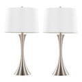 Lenuxe Elegant Table Lamp Set | Hourglass Table Lamp Set of 2