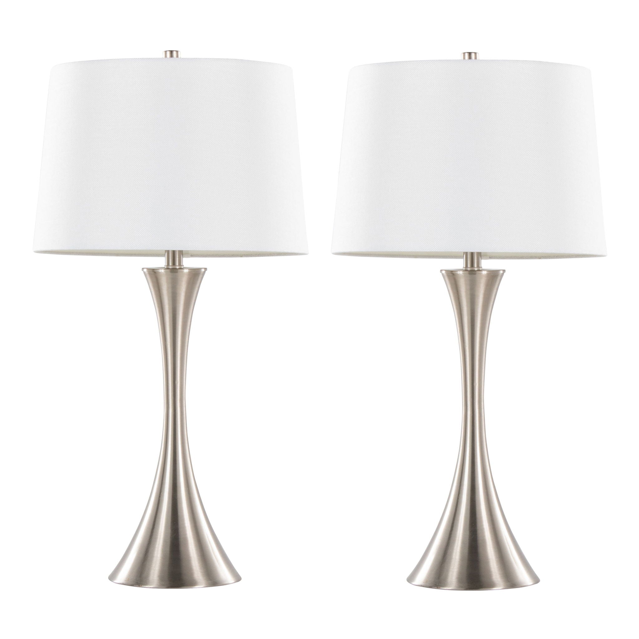 Lenuxe Elegant Table Lamp Set | Hourglass Table Lamp Set of 2